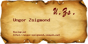 Ungor Zsigmond névjegykártya