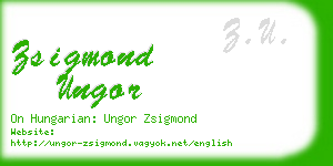 zsigmond ungor business card